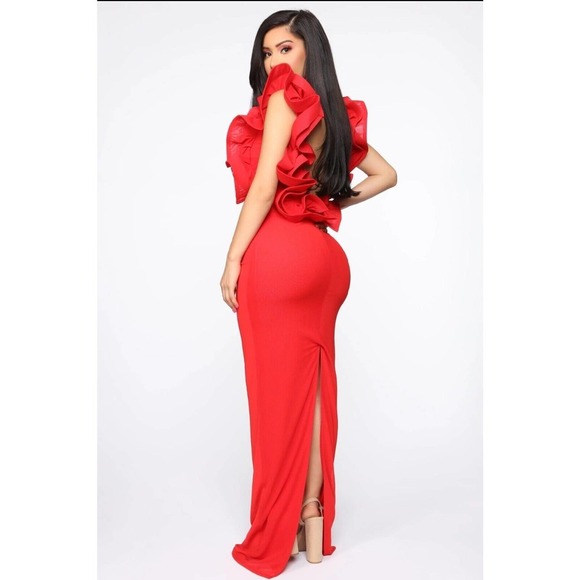 Fashion Nova Always A Good Time Ruffle Polyester Sleeveless Maxi Long Dress 1X - Picture 16 of 16